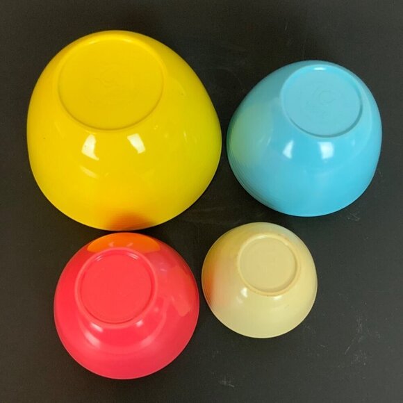 Lorena Garcia Set Of 4 Colorful Melamine Nesting Prep Bowls Primary Colors - Picture 4 of 5